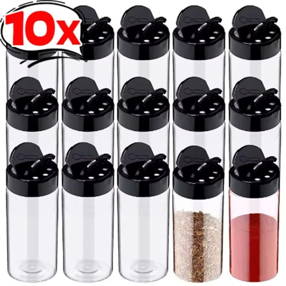 1Pcs Double Cover Spice Jars BBQ Condiment Box  for Herbs Powders Salt Pepper