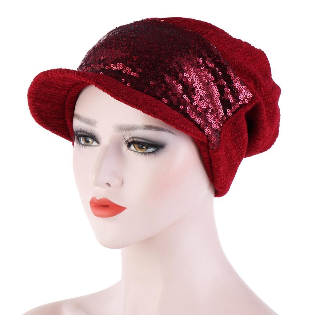 

JYL TS DIY Pleated Turban Hat Women Basic Cap Cotton Satin winered темно зеленый пастельные