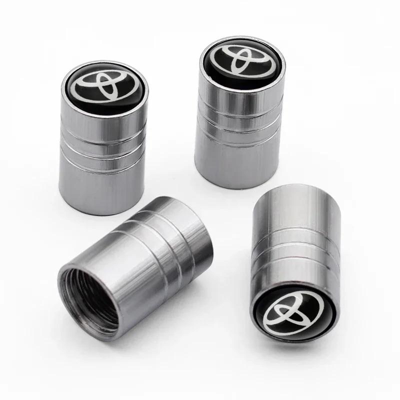 4Pcs/Set Metal Car Wheel Tire Air Valve Core Caps Auto Accessories For Toyota KASG6 Corolla Chr rav4 prius Yaris Hilux auris avensis