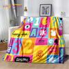 ABC Cartoon Alphabet Children Kids Early Education Soft Plush Blanket,Flannel Blanket Throw Blanket for Living Room Bedroom Sofa