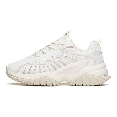 Comfortable Splicing Shock Absorption Non-Slip Wear-Resistant Low-Top Dad Shoes Women Sneaker Gray White 122148885-4