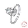 S925 Sterling Silver Teardrop 3 Carat Simulated Diamond Luxury Ring for Women - Elegant Wedding and Celebrity Style