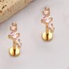 PUTITUP Official F136 High-Quality Titanium Alloy Zirconia Stud Earring Set Fashion Ear Cartilage Lip Stud Body Piercing Jewelry