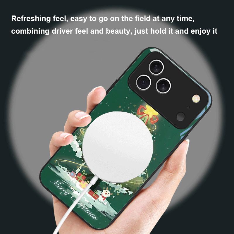 Decorated Christmas Tree For Magsafe iPhone 17 Pro Max 16 E 15 14 13 Plus 12 Mini 11 17 Air XR Xs Max 7 Plus Glass Phone Case