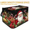 Caja de Almacenamiento Plegable de Navidad Gran Capacidad Organizador de Ropa Armario de Tela Contenedor para Juguetes Con Tapa Asas