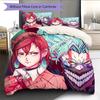 Momo  Pattern Bedding Quilt Set  Home Decoration  Gift (1 * duvet cover + 2 * pillowcase  without core)