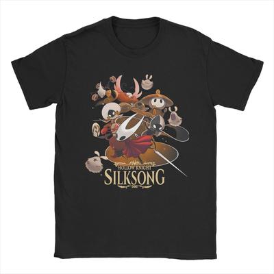 Tricouri Hollow Knight Silksong pentru Bărbați Tricouri Creative din Bumbac Pur Gât Rotund Mânecă Scurtă Cadou de Ziua de Naștere Îmbrăcăminte
