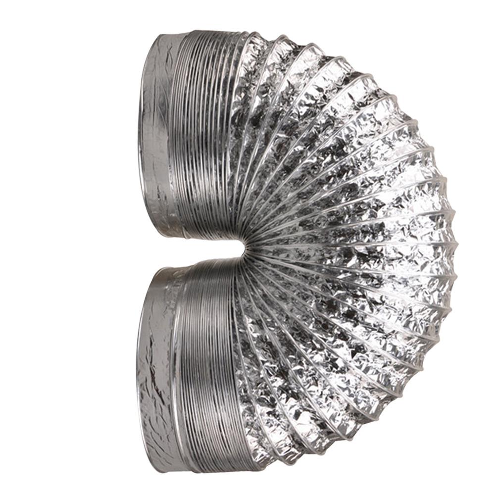 1 pc 2M Thickened Heat-Resistant Aluminum Foil Ducting 150Mm Diameter Retractable Ventilation Hose For Hvac Dryer Ac Bathroom