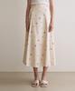 Adowl Flower Flare Skirt - Ivory Red