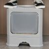 Lettiera per Gatti Completamente Chiusa Anti-Schizzi Tipo Cassetto Extra Large Staccabile Rimozione Odori Toilette per Gatti Domestica Sabbiera Uso Quotidiano