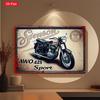 Retro Tin Motorcycle Wall Art for Cafe Bar Garage Decor