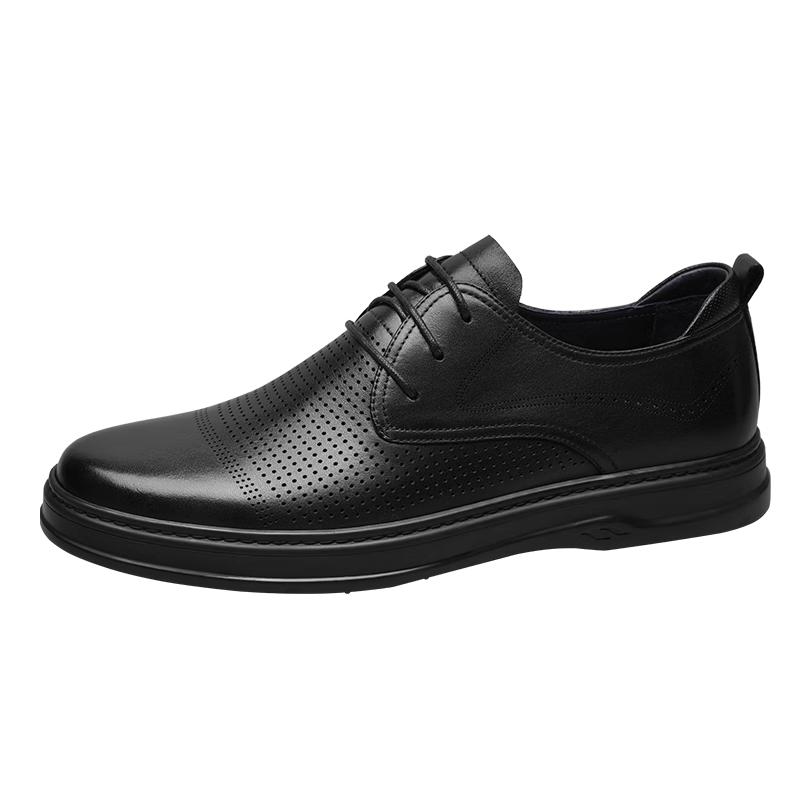 Мужские перфорированные дышащие кожаные туфли-дерби в стиле business casual Goldlion 43