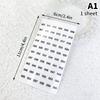 1/4Sheets Waterproof Laser Number Label Stickers For Diy Craft Self Adhesive Nail Polish Lipstick Color Number Tags Sticker