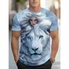 Men's Animal Pattern 3D Printing Casual Short Sleeved Men's Casual Fashion Clothing Top