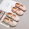 2026 Spring/Autumn Embroidered Hanfu Shoes for Baby Girls, Ancient Style Leather Princess Shoes, Trendy Children's National Style Footwear