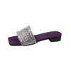 The New American Thick-heeled Sandals, Rhinestone Wind Slippers, Women's Summer Outer Wear Shoes, Open Toes 2025, Word Fairy