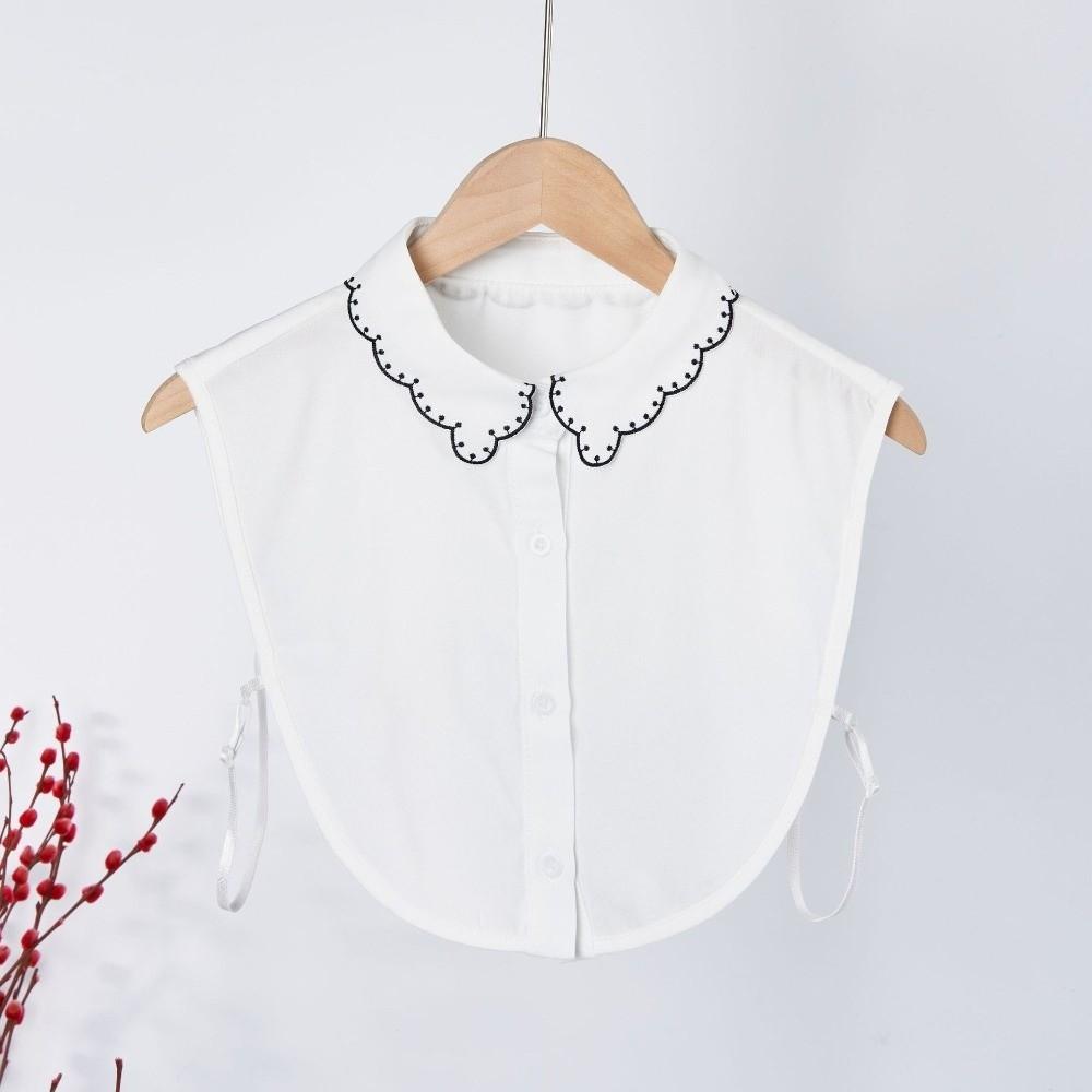 

Classic Solid Color False Collar Chiffon Removable Lapel Shirt Fake Collar Detachable Women Neck Collars Clothes Accessory