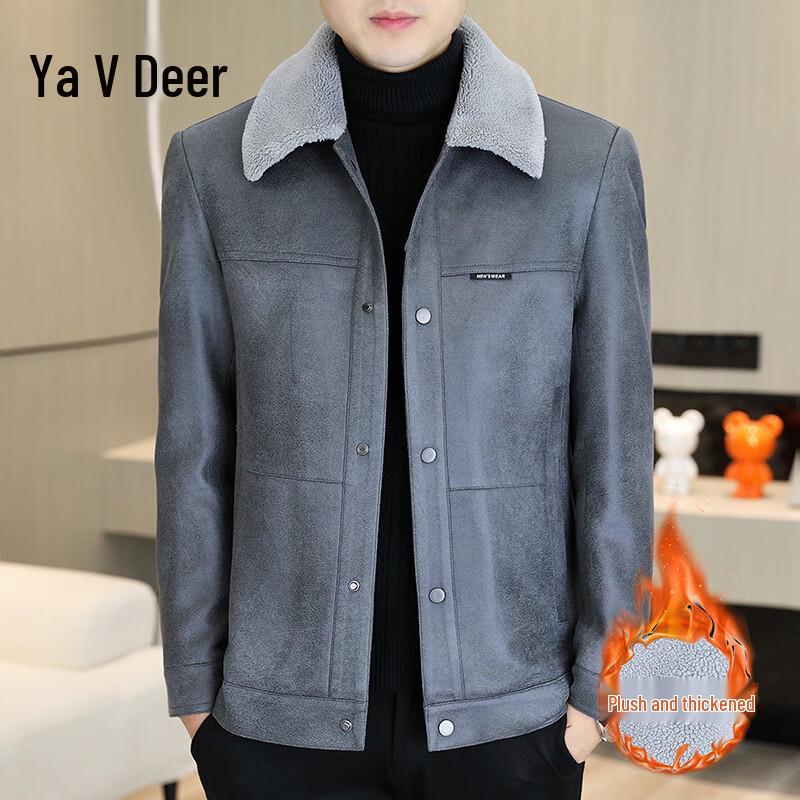 Yalu Men s Premium Fleece-Lined Winter Collar Jacket 3XL