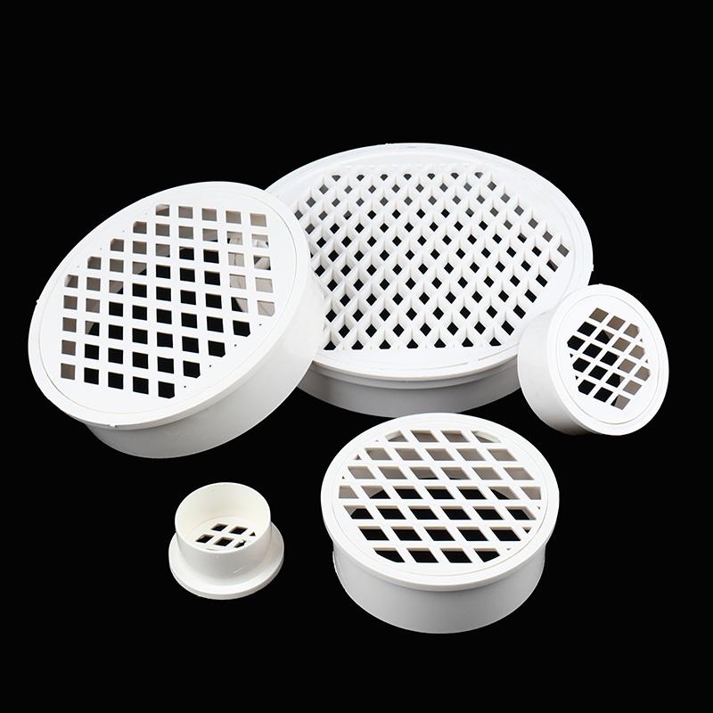 Insert Type Simple Floor Drain Pvc 50-200 Round Pipe End Cap Filter Net Air Vent