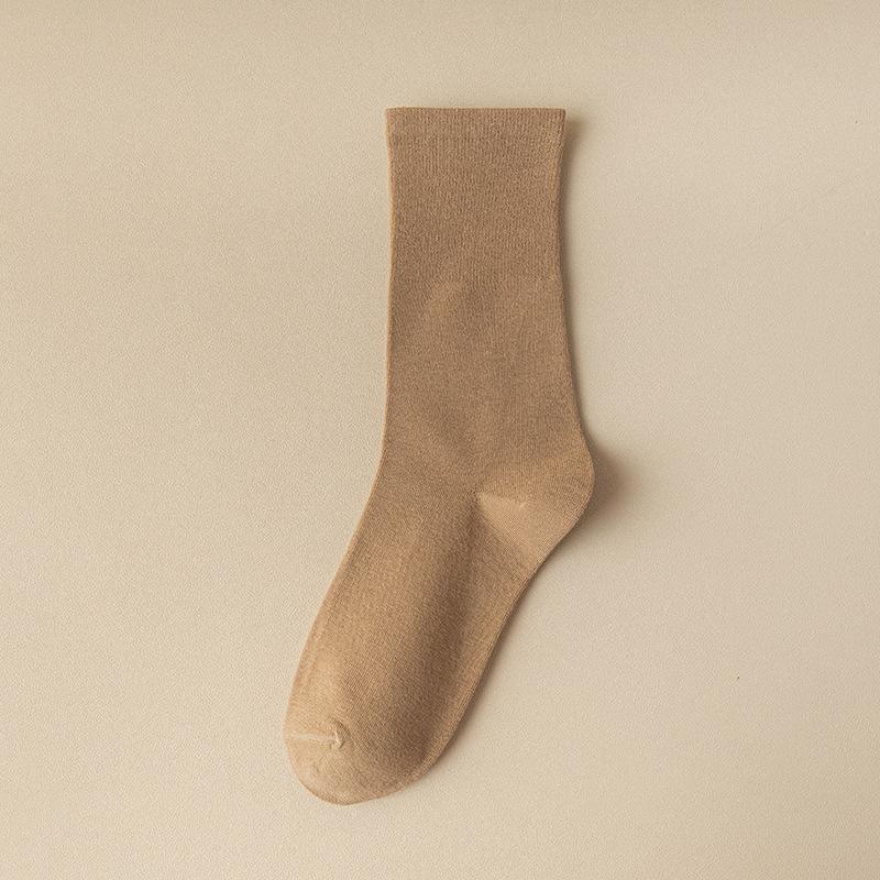 Female Spring and Autumn Colored Cotton Without Bone In The Tube Cotton Socks