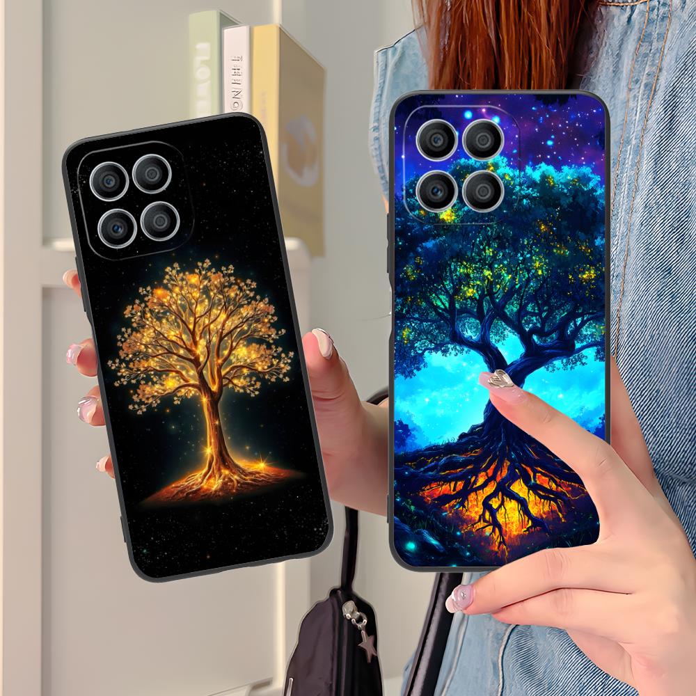 World Life Tree Mobile Phone Case for Honor 90 80 70 60 50 30 20 10 9 8 7 Pro S SE Lite 5G Colorful Printing Cover Cover Luxury