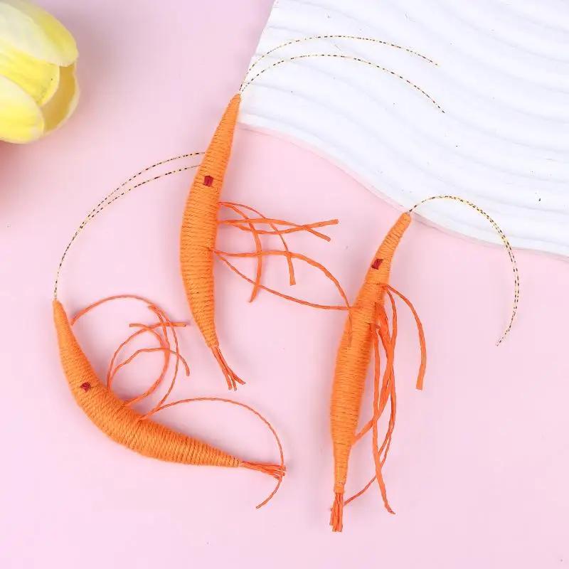 

3/9PCS New Woolen Prawn Cat Toy Contains Rattle Paper To Play With And Entertain Cats Chew Toys Cat Toys оранжевый