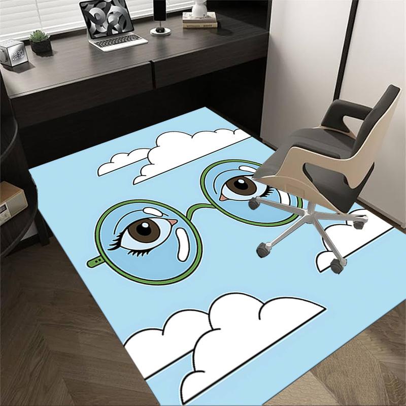

1PC eyes glasses Anti-slip carpet, suitable for Office, bedroomand playrooms. It can also be used as a sofa footrest cover-W49 60cm by 90cm