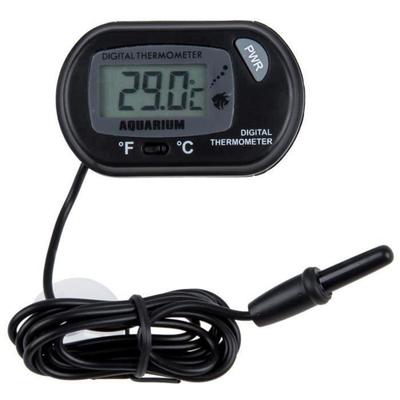 Aquarium Thermometer - MSD - Black - Digital LCD - Probe with 1m Cable
