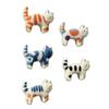 Cat Fridge Decorations 5Pcs Cartoon Refrigerator Magnet Set, Hand-painted Kitten for Whiteboard Photo Holders Locker Whiteboard, Kitchen Decoration