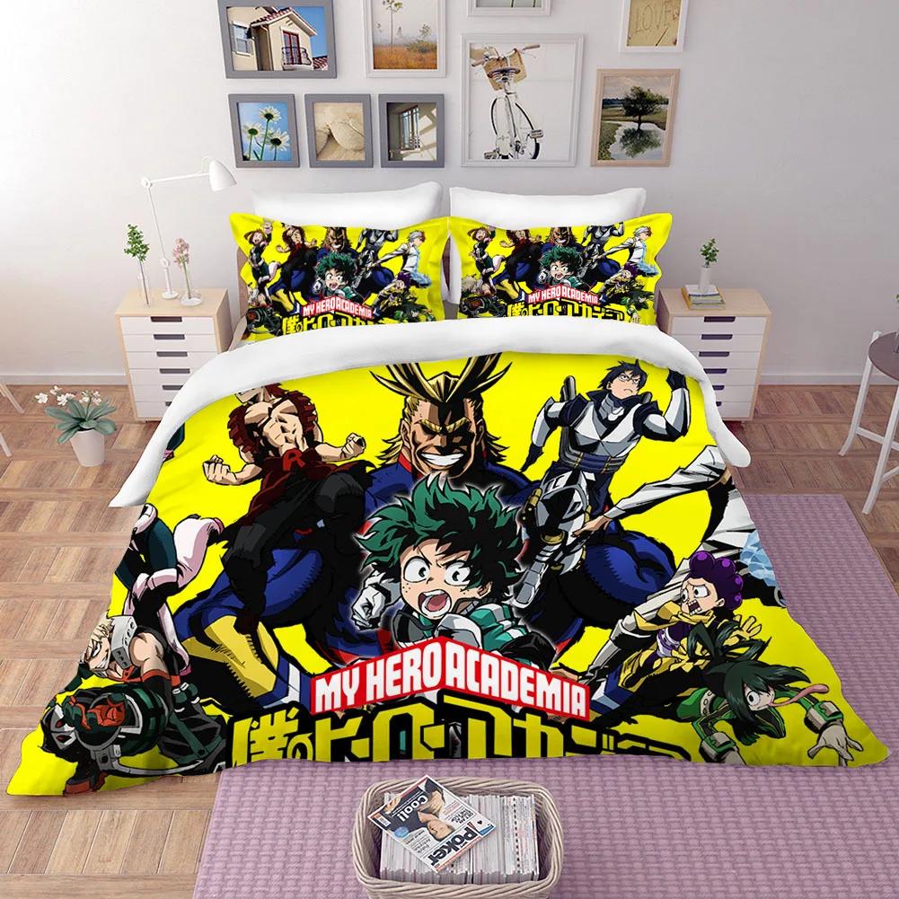 Anime Bedding Set My Hero Academia Quilt Duvet Cover Sets No Sheet Home Decor Single Queen King Size Gift Cute Kids Cartoon