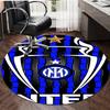 1pc I-Internazionale Milano Print Round Carpet Chair Round Carpet Suitable for Bedroom Living Room Home Decorative Carpet