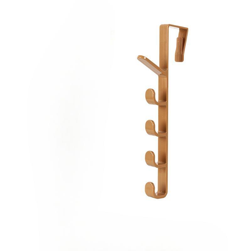 Five-segment Door Hanger Hook Multi-functional Coat Bag Towel Door Seamless Rack Home Bedroom Organizer Utensils Hook