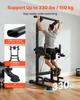 Pull Up Bar, 150kg Power Tower Dip Station, Workout Dip Station with H-Shaped Stable Base & Back Pad, Adjustable 12 Level Height Free Standing Chin Up