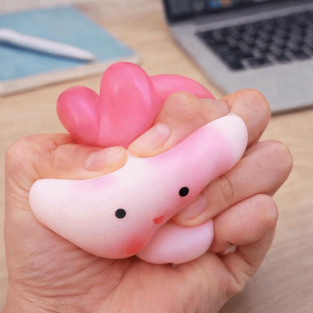 Mood Calmer Color Changing Rabbit Pinch Le Rebound Squeeze Cute Heart Rabbit Sensory Squishy Bunny Color-Changing Uncompressed