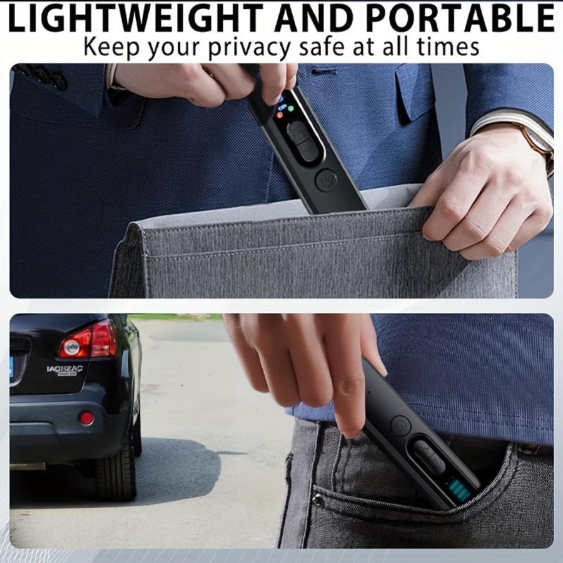 Detector profissional de câmeras escondidas, com 6 níveis de sensibilidade, 4 modos de varredura, bateria de 72 horas e recarregável por USB-C, dispositivo portátil de privacidade