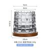 Creative Rotating Whiskey Glasses, Hand-Painted Rotating Rotating Rotating Glasses, with Wooden Tray, Decompression Glasses