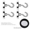4pcs Powerful Strong Magnetic Hooks Heavy Duty Neodymium Refrigerator Surfaces Not Scratch Magnet