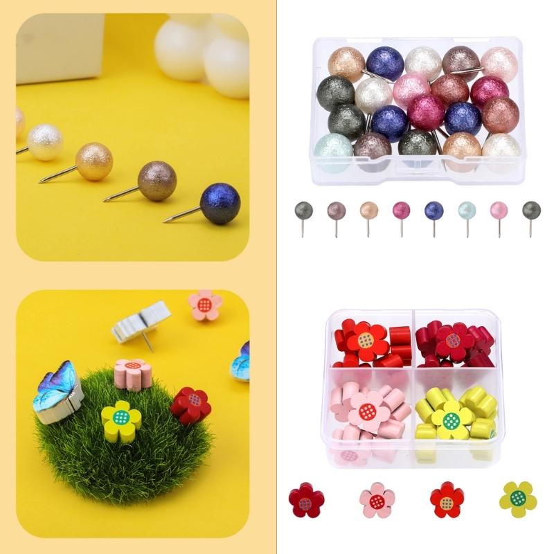Butterfly Tacks Flower Push Pins Practical Map Push Pins Dog Poster Pins Decorative Push Pins School Office Supplies