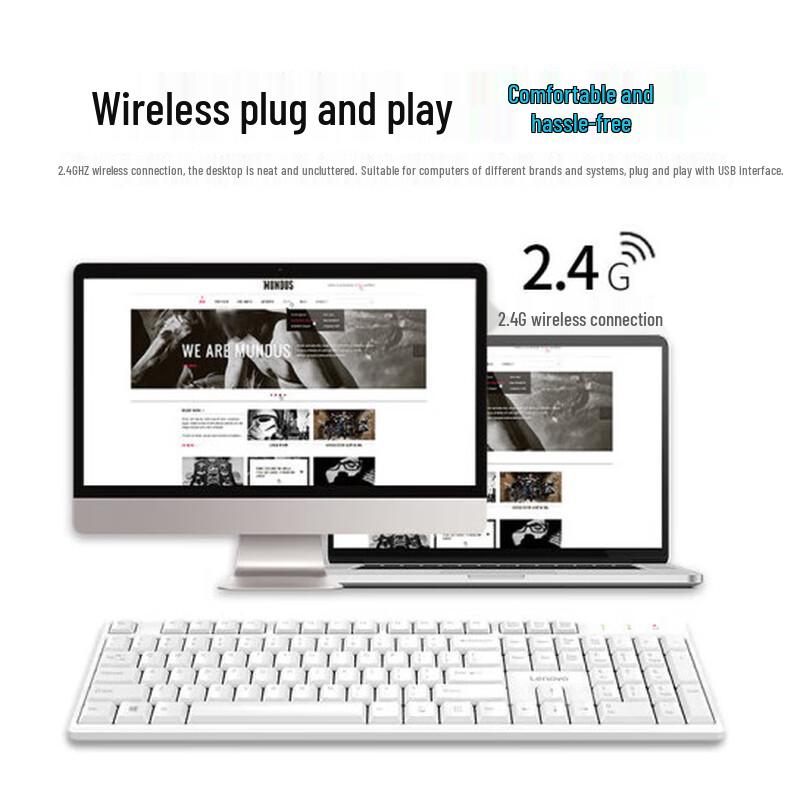 Lenovo MK23 Wireless Ergonomic Keyboard and Mouse Combo