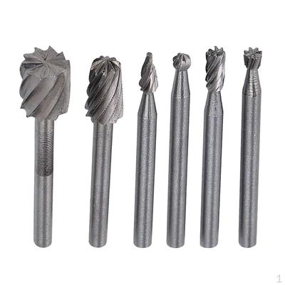 6PC HSS Rotary Tool Burr Set Tools For Woodworking
