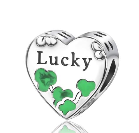 Spring 925 Silver Green Series Charm Bead For Woman Four Leaf Clover Turtle Avocado Fit Original Bracelet Making Pendant Jewelry