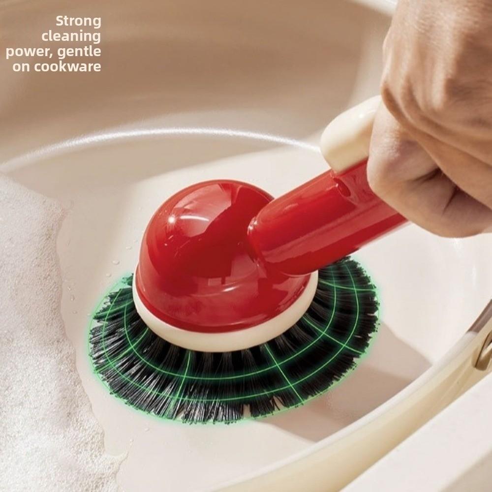 With Detergent Dispenser Dish Brush Long Handle Scrub Brush Kitchen Cleaning Brush  Kitchen Use