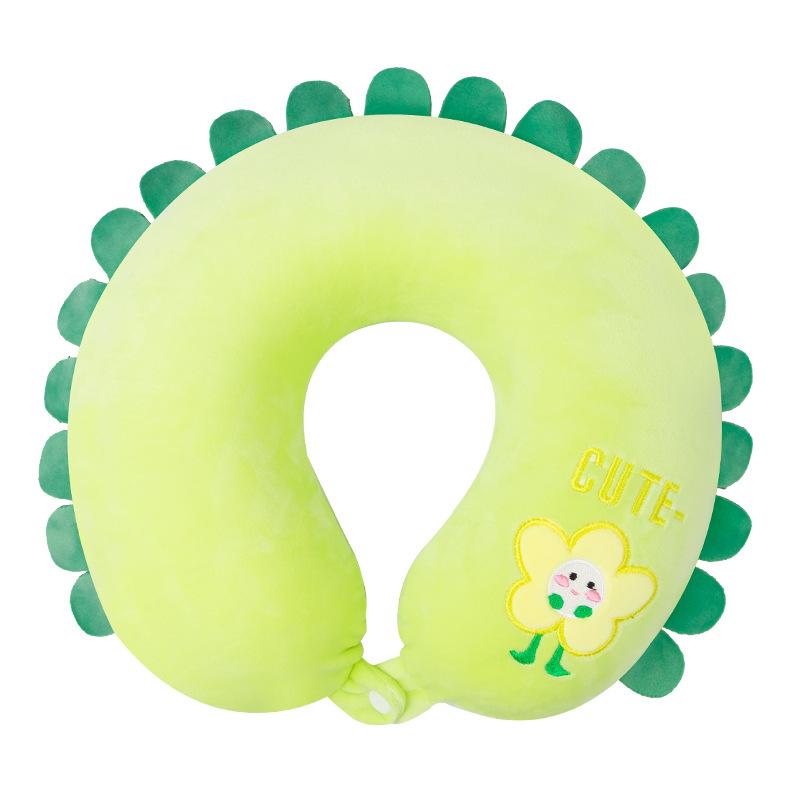 Cartoon U-Shaped Pillow Memory Foam Pillow Core Neck-Protecting Pillow for Airplane Car Travel Portable Office U-Shaped Pillow