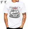 New Summer Men Short Sleeve JDM Legend NISSIA Skyline R34 R33 GTR Evolution Car Print TShirt Boy Casual Tops Fashion White Tees