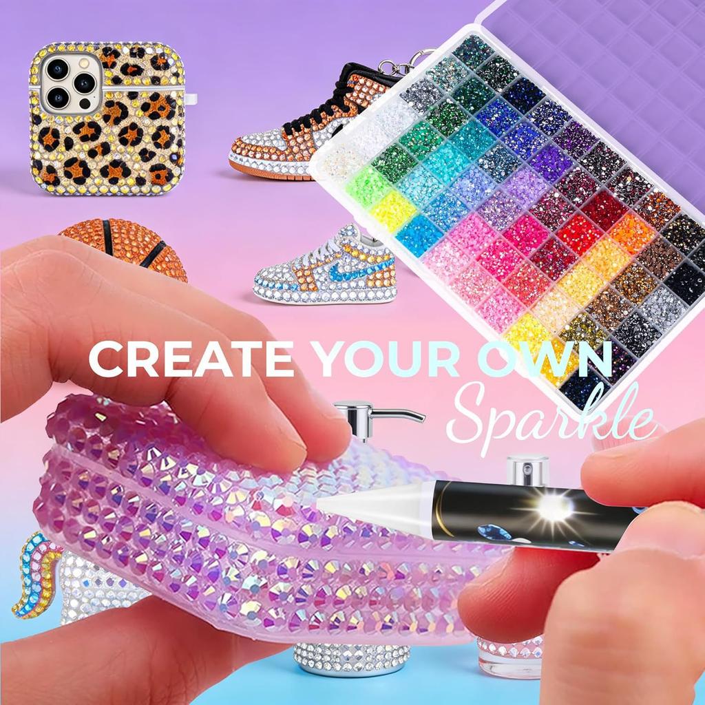 3mm Colorful AB Resin Rhinestones 32 Grids 24 Colors Flatback Jelly Gems DIY Craft Nail Art