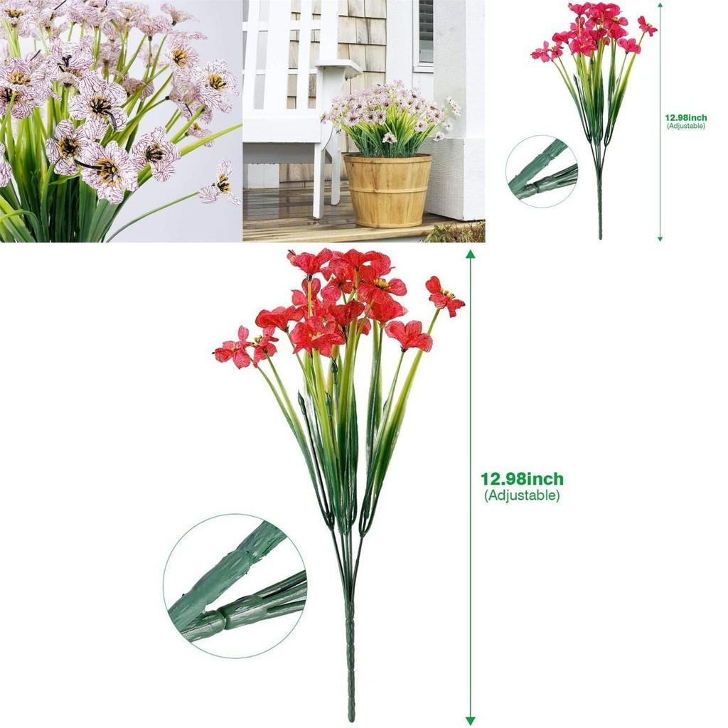 Helle und üppige künstliche Pflaumenblüten Perfekte UV-beständige Außendekoration