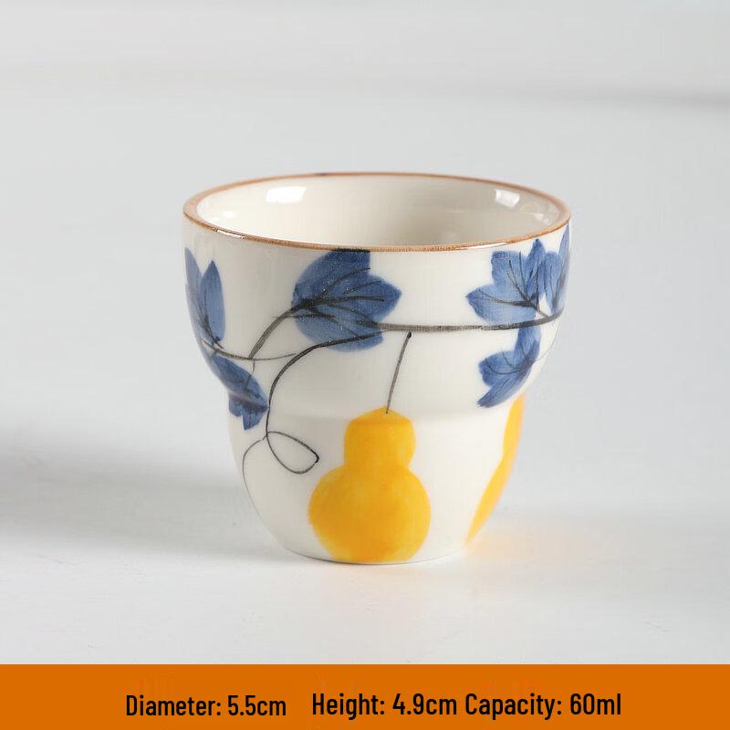 

Shangqi Hand-painted Gourd Ceramic Teacup