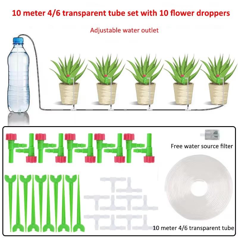 Garden Regulating Drip Irrigation Kit Automatic Watering Device 4/7mm Hose Potted Plants Watering Saving Micro Dripper