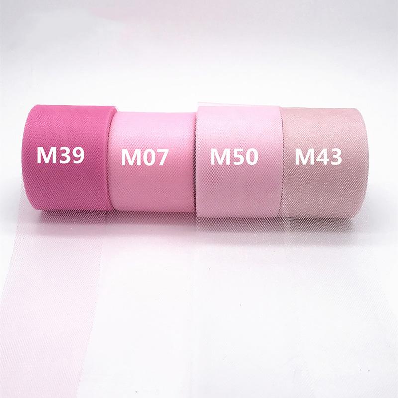 22m/lot 2" 5cm Shiny Tulle Roll Spool Fabric Tutu Skirt Chair Sash Bow Table Runner  Wedding Baby Shower Party Decorations