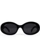 Hangeul Hangeul Sunglasses New Oval Black